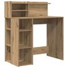 vidaXL Laud riiuliga K&auml;sit&ouml;&ouml;puu 90 x 48 x 101,5 cm Tehispuit