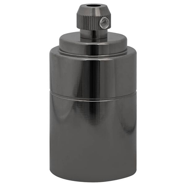 vidaXL Lambihoidjad 2 tk Läikiv must E27