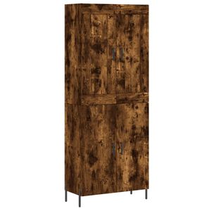 vidaXL k&otilde;rge kapp, suitsutatud tamm, 69,5 x 34 x 180 cm, tehispuit