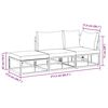 vidaXL Aia Diivanikomplekt padjaga 3 pcs Must Alumiinium