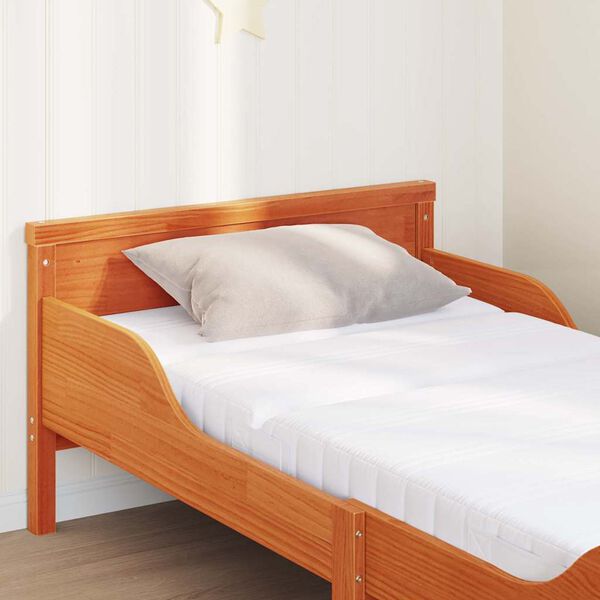 vidaXL Voodi raam madratsiga peaga Pruun 80 x 200 cm Tahke m&auml;nd