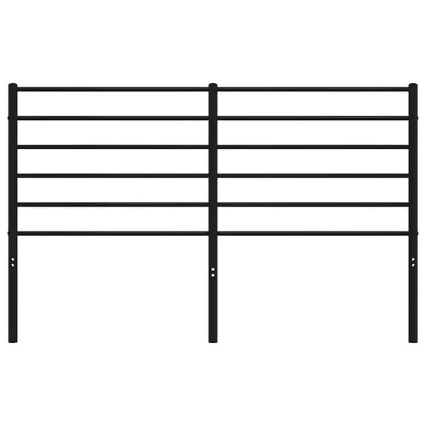 vidaXL metallist vahetatav voodipeats, must, 160 cm