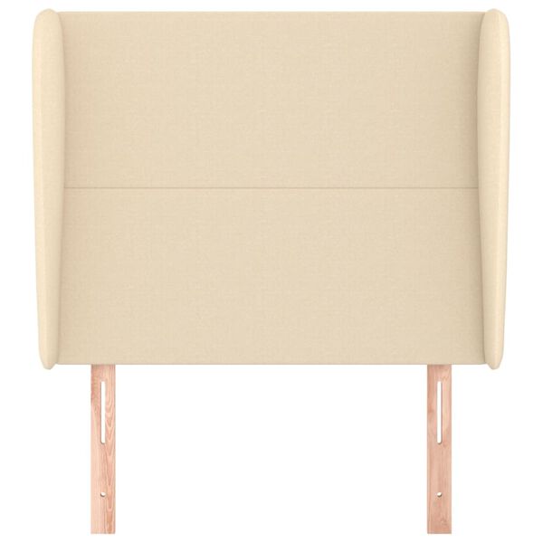 vidaXL voodipeats servadega, kreemjas, 83x23x118/128 cm, kangas