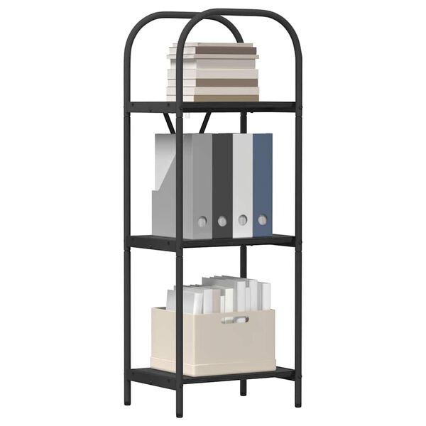 vidaXL Raamatukapp Must tamm 40 x 30 x 109 cm Tehispuit