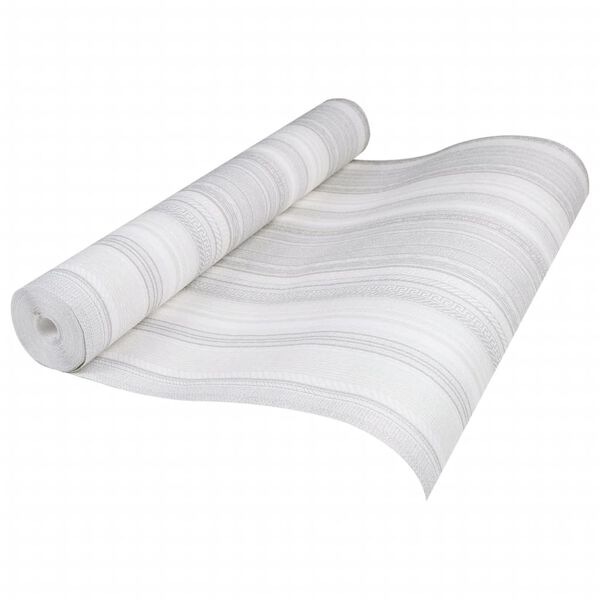 vidaXL seinatapeet 3D triibuline, hall, 10x0,53 m, lausriie