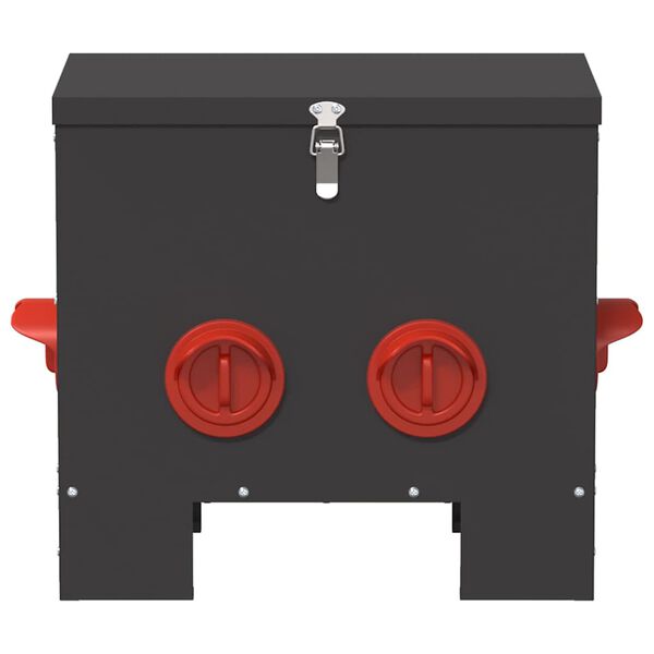 vidaXL Kanali feeder Must 40,5 x 25 x 38 cm K&uuml;lmvalsitud teras