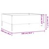 vidaXL taimekast, 100 x 100 x 41 cm, Corten-teras
