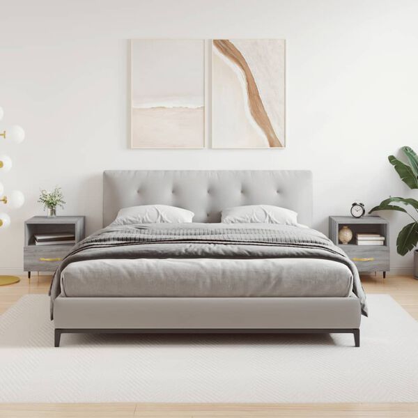 vidaXL öökapid 2 tk, hall Sonoma tamm, 40 x 35 x 47,5 cm, tehispuit