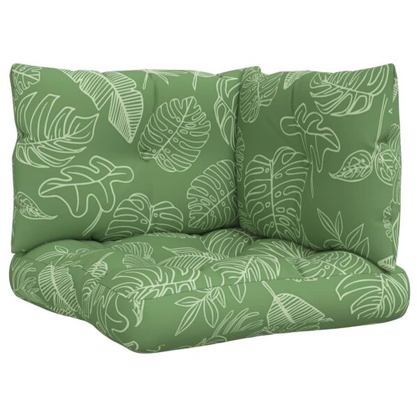 vidaXL euroaluse istmepadjad 3 tk, lehe mustriga, oxford kangas