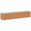 vidaXL K&otilde;rgendatud aia taimelava Helepruun 400 x 80 x 77 cm