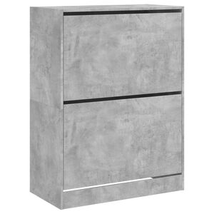 vidaXL jalan&otilde;udekapp, 2 klappuksega, betoonhall, 80 x 42 x 108 cm