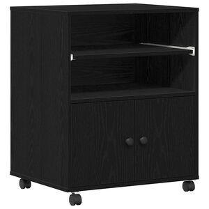 vidaXL Printeri alus Must tamm 60 x 48 x 74 cm Tehispuit