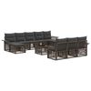 vidaXL Aia Diivanikomplekt 11 pcs Hall pol&uuml;rotang