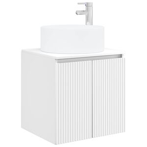 vidaXL Seinale paigaldatav valamu ja kapp Valge 49,5 x 44,5 x 65,5 cm