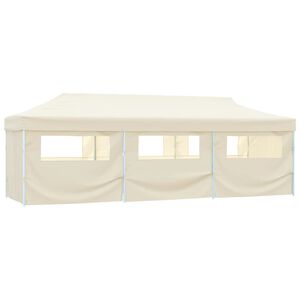 vidaXL kokkupandav pop-up peotelk 8 k&uuml;lgseinaga, 870x291x315 cm, kreemjas