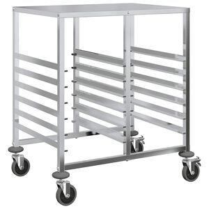 vidaXL kandikuk&auml;ru 12 GN anumaga, 75 x 55 x 87 cm, roostevabast terasest