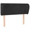 vidaXL voodipeats servadega, must, 93x23x78/88 cm, samet