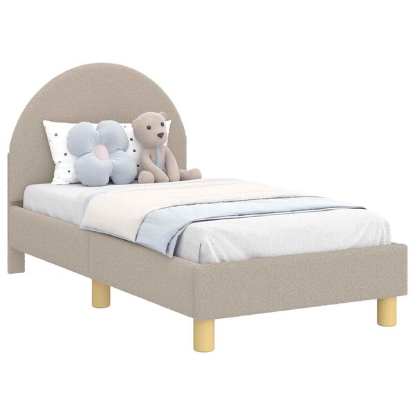 vidaXL Kuni 3-aastase voodi raam koos peatoega Helehall 70 x 140 cm