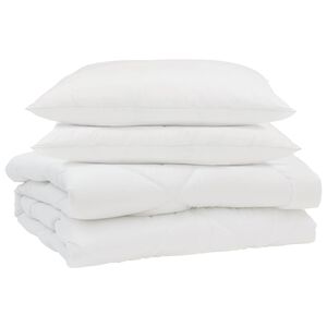 vidaXL Suvised teki padjaga 3 pcs Valge Mikrofiiber