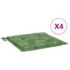 vidaXL Toolipadjad 4 pcs Roheline ja Valge 50 x 50 x 4 cm