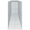 vidaXL kaanega gabioonkorv, 650x100x200 cm, tsingitud raud