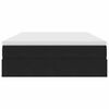 vidaXL Voodi hoiukohaga ja madratsiga Must 140 x 190 cm Samet