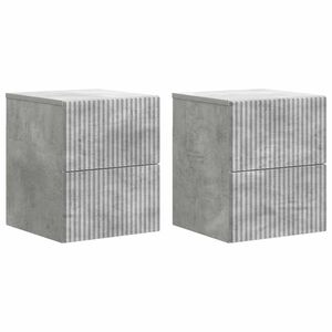 vidaXL Seinale kinnitatav &ouml;&ouml;tis 2 pcs Betoonhall 33 x 34,5 x 40 cm