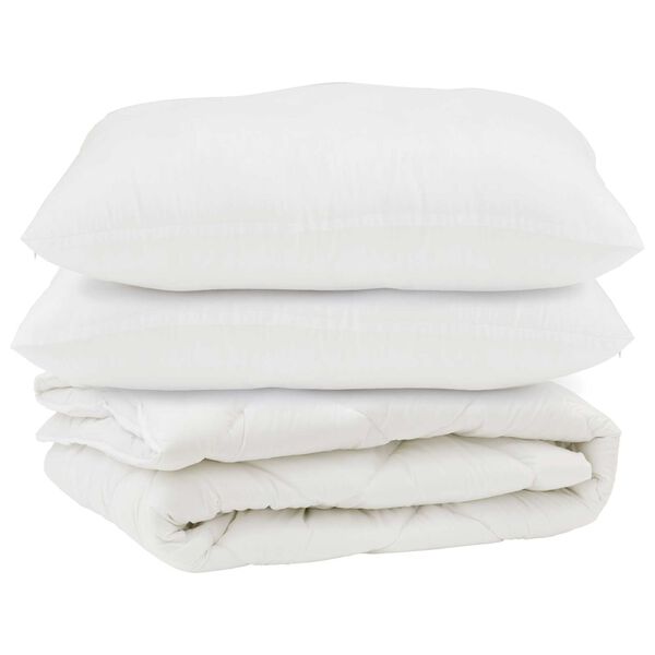 vidaXL Suletekk padjaga 3 pcs Valge Mikrofiiber