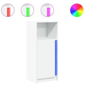 vidaXL puhvetkapp LED-tulega, valge, 42,5x34x100 cm, tehispuit