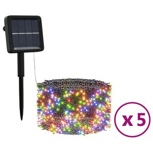 vidaXL p&auml;ikesetoitel tuled, 5 tk, 5x200 LEDi, v&auml;rviline, tuppa/&otilde;ue
