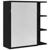 vidaXL Vannitoa peeglikapp Must tamm 62,5 x 20,5 x 64 cm Tehispuit