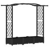 vidaXL T&otilde;stetud Padi Kase ja Katusega Must 169 x 40 x 123 cm PP