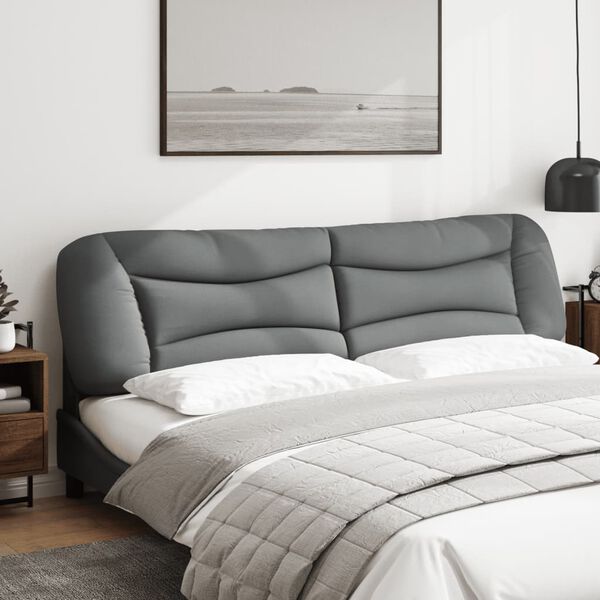 vidaXL voodipeatsi padi Hvar, helehall, 200 cm, kangas