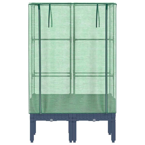 vidaXL taimekast kasvuhoonekattega, rotangi välimus, 80 x 40 x 140 cm