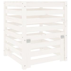 vidaXL komposter, valge, 63,5 x 63,5 x 77,5 cm, m&auml;nnipuit