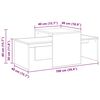 vidaXL &Uuml;ksteise alla mahtuvad lauad Must tamm 100 x 48 x 40 cm