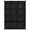 vidaXL hoiukuubikutega korrastaja, 12 kuubikut, must, PP
