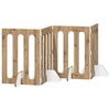 vidaXL Volditav lemmikloomade aed 4 pcs K&auml;sit&ouml;&ouml; Tamm 201 x 38 x 70 cm