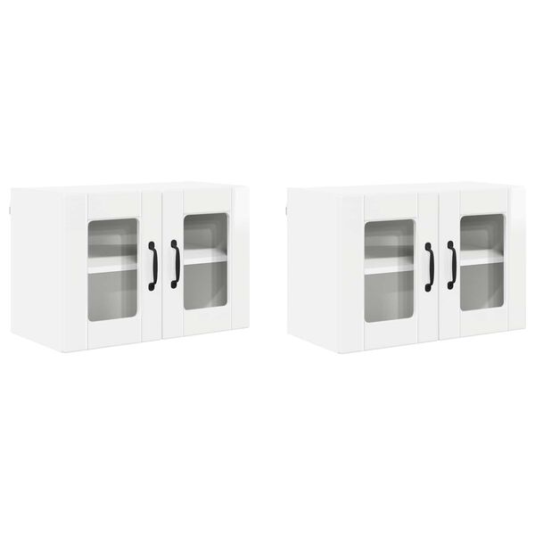 vidaXL K&ouml;&ouml;gikapp 2 pcs Kergelt l&auml;ikiv valge 60 x 31 x 40 cm Tehispuit