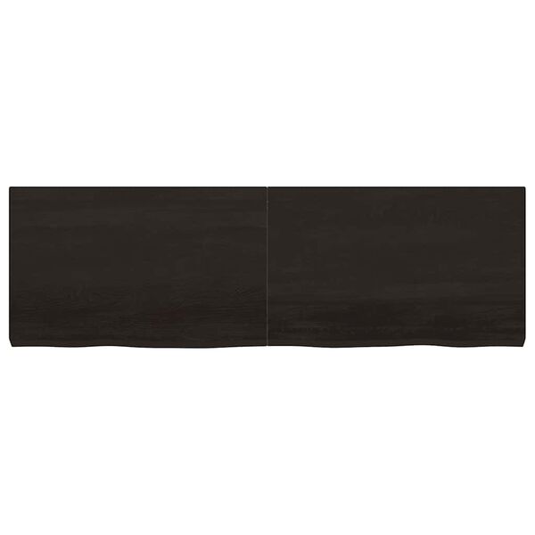 vidaXL lauaplaat, tumepruun, 160x50x(2-6) cm, töödeldud tammepuit