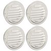 vidaXL &Otilde;hu ventilatsioonikatted 4 pcs H&otilde;bedane 125 mm Roostevaba teras