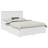 vidaXL Voodi raam sahtliga peaga Valge 150 x 200 cm Tehispuit