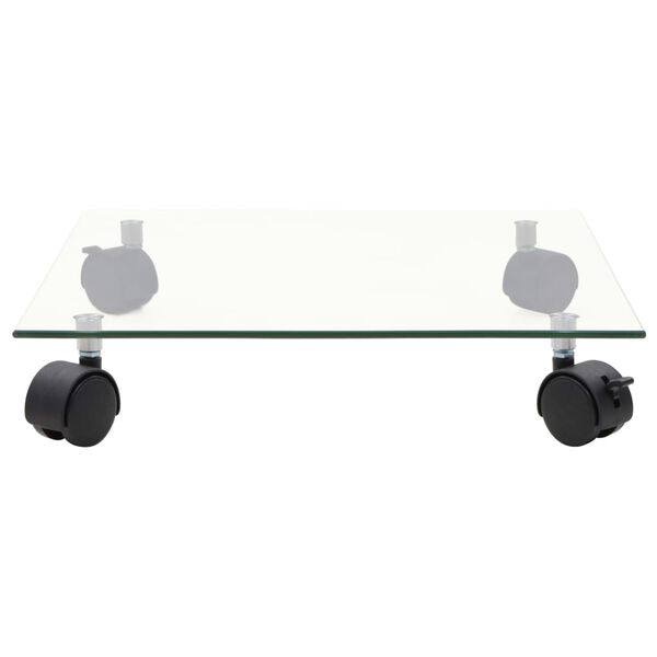 vidaXL ratastega taimealus 4 tk, 35x35 cm, karastatud klaas, kandiline