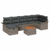 vidaXL Aia Diivanikomplekt padjaga ladustamisega 8 pcs Hall pol&uuml;rotang