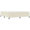vidaXL Voodiraam madratsiga madratsiga cream 200 x 200 cm Kunstnahk