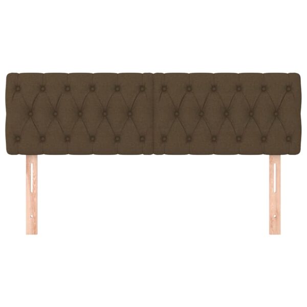 vidaXL voodipeatsid 2 tk, tumepruun, 72x7x78/88 cm, kangas