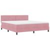 vidaXL LED Box Spring Voodi madratsiga LEDiga Roosa 180 x 200 cm Samet