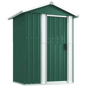 vidaXL aiakuur, roheline, 126 x 97,5 x 177 cm, tsingitud teras