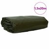 vidaXL Tarpaulin 650g / m&sup2; K&uuml;pset roheline 1,5 x 20 m L&otilde;uend PVC kattega