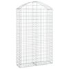 vidaXL kaarekujuline gabioonkorv, 100x30x160/180 cm, tsingitud raud
